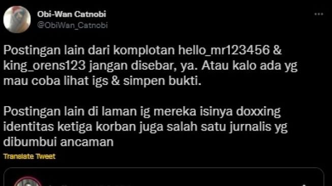 Viral Kasus Ayah Perkosa 3 Anak Disebut 'Pesanan' Buat Jatuhkan Kepolisian. (Twitter/@ObiWan_Catnobi)