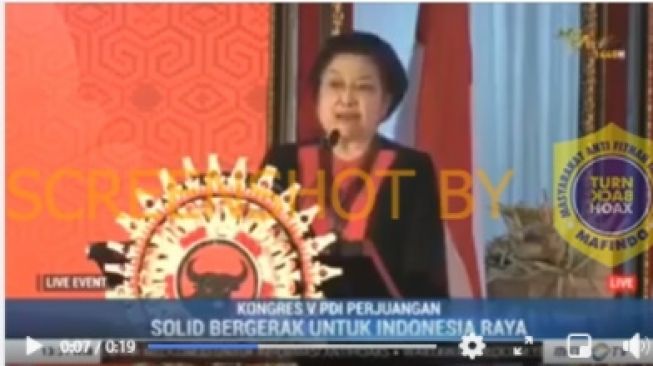CEK FAKTA: Video Ini Bukti Megawati Soekarnoputri Ingin Ubah Pancasila, Benarkah?