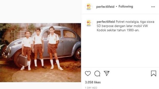 Potret Lawas Bocah Bawa Barang Ini ke Sekolah, Warganet: Anak Sultan Nih