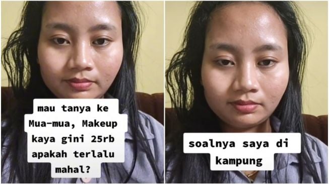 MUA Asal Kampung Ungkap Tarifnya Rp 25 Ribu, Hasil Riasannya Bikin Warganet Tak Terima (TikTok)