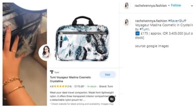 Tas Makeup Rachel Vennya. (Instagram/@rachelvennya.fashion)