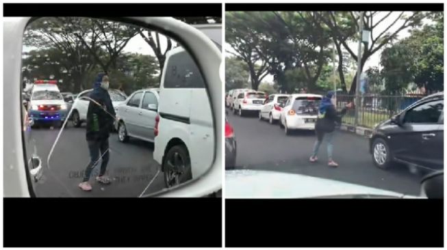 Viral Aksi Wanita Bantu Ambulans Buka Jalan Saat Macet (TikTok)