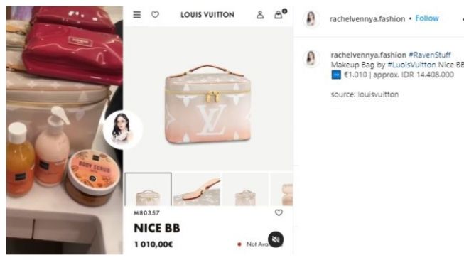 Tas Makeup Rachel Vennya. (Instagram/@rachelvennya.fashion)