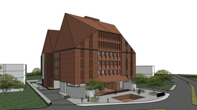 Desain Gedung Auditorium Universitas Brawijaya yang telah mendapat peringkat BGH Utama untuk tahap perencanaan. (Dok: PUPR)