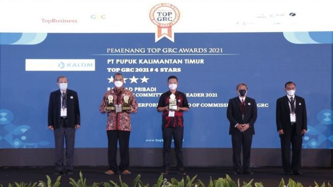 Pupuk Kaltim Raih Tiga Penghargaan TOP GRC Award 2021