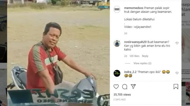 Viral Oknum Preman Palak Sopir Truk, Warganet Geram: Pen Tak Raupi Air Keras