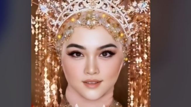 Viral Makeup Pengantin Hasil Pakai Aplikasi (tiktok.com/@kaylaaurellyy)