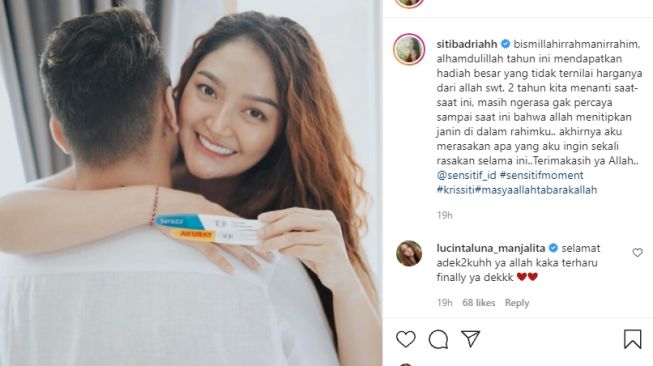 Siti Badriah umumkan kehamilan [Instagram/@sitibadriahh]
