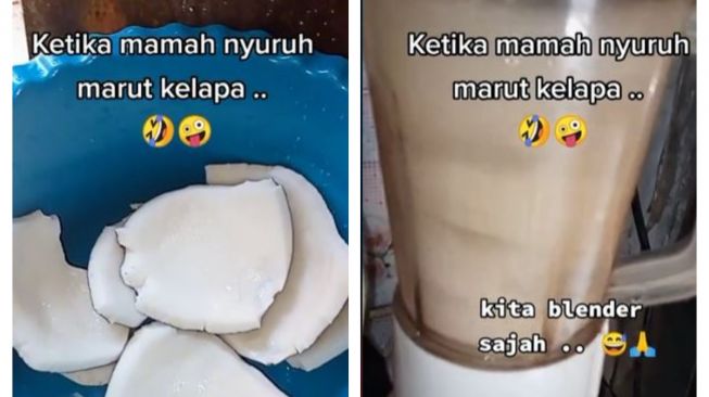 Disuruh Parut Kelapa untuk Bikin Santan, Wanita Ini Malah Pakai Cara Praktis