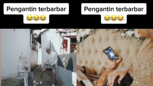 Viral Pengantin Barbar, Momen Ijab Kabul sampai Rebahan Main Game Disorot