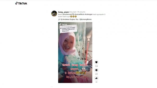 Bongkar celengan dalam jeriken, jumlahnya wow banget. [TikTok]