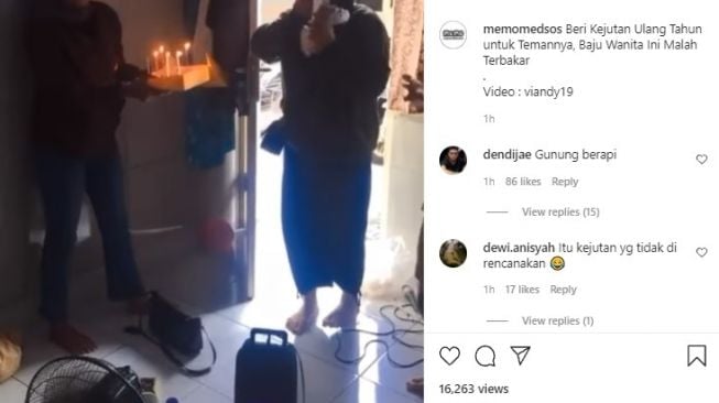 Tangkapan layar video. [Instagram/@memomedsos]