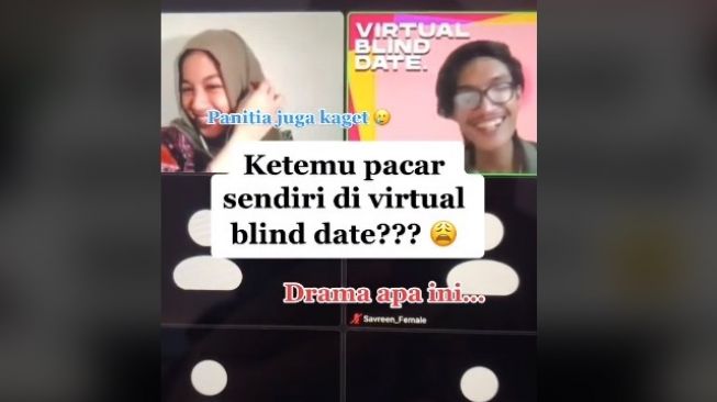 Blind date ada pacar sendiri (tiktok.com/@bangsatt23)