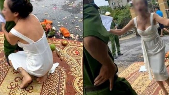 VIRAL Utang Tak Kunjung Dibayar, Wanita Bakar Sesajen di Depan Rumah Si Peminjam Uang