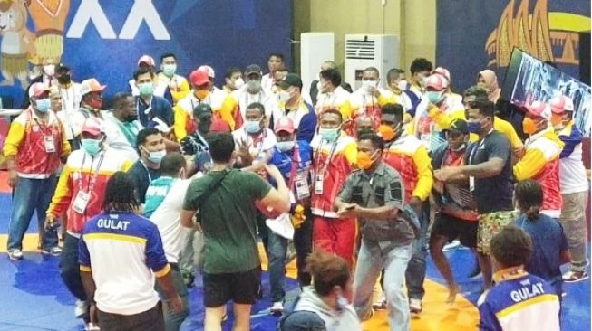 Ricuh di Arena Gulat PON Papua Fasilitas Dirusak, Ini Penyebabnya