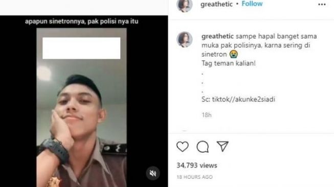 Viral, Pria Ini Sorot Polisi yang Sering Tampil di Sinetron, Ternyata Idola Netizen
