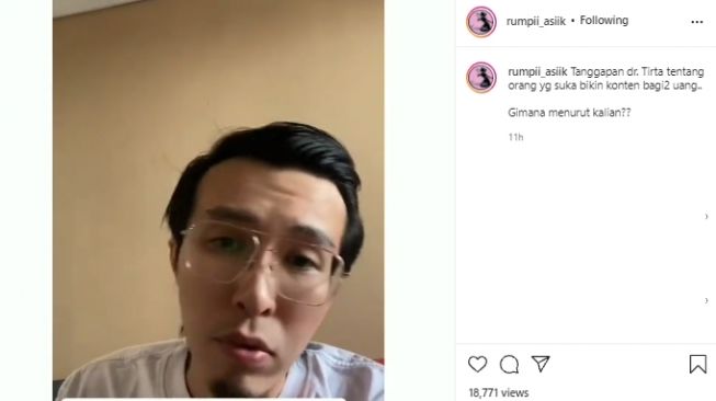 dokter Tirta tegur Baim Wong (instagram.com)