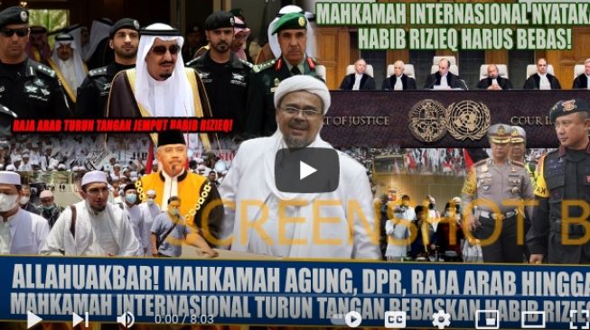 CEK FAKTA: DPR sampai Raja Arab Turun Tangan Bebaskan Habib Rizieq dari Penjara, Benarkah?