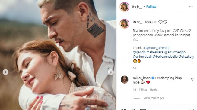 Potret prewedding Miller Khan dan Farina Rebecca. [Instagram/its.fr__]