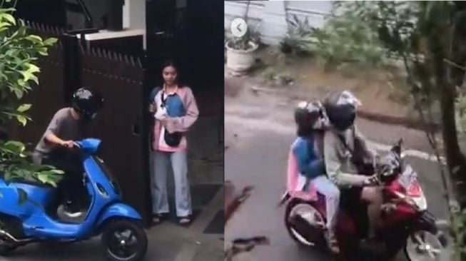 Bukti Pengguna Honda BeAT Bisa Tikung Cewek Cantik, Padahal Cowok Sebelumnya Naik Vespa