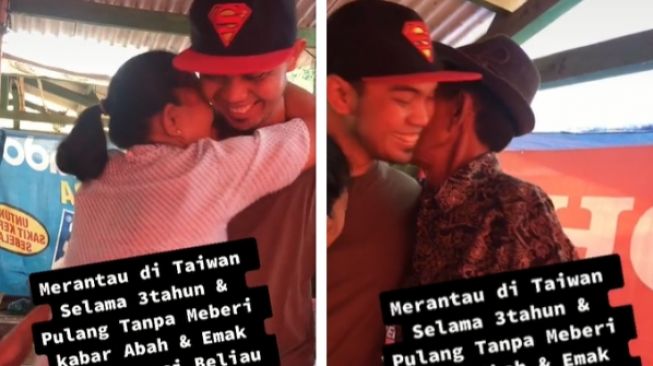 Pria kejutkan ibu dan bapak saat pulang dari perantauan (tiktok)