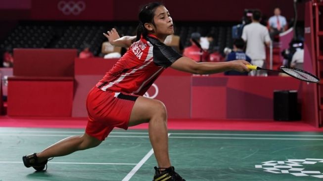 Pemain tunggal putri Indonesia, Gregoria Mariska Tunjung. [Antara Foto/Sigid Kurniawan/aww]