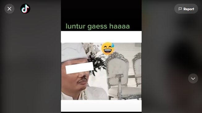 Viral pria kecup istri usai akad malah alami hal memalukan. (TikTok/@plats082)