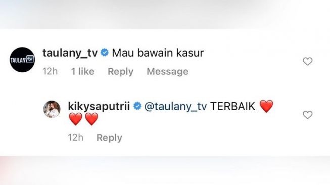 Andre Taulany ke Kiky Saputri. (Instagram/@kikysaputrii)