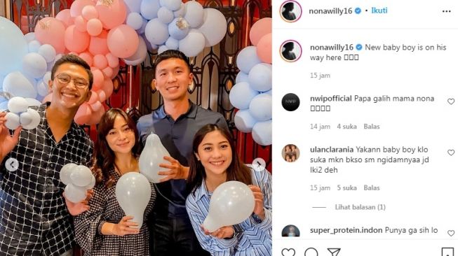 Momen gender reveal Nikita Willy [Instagram/@nonawilly16]