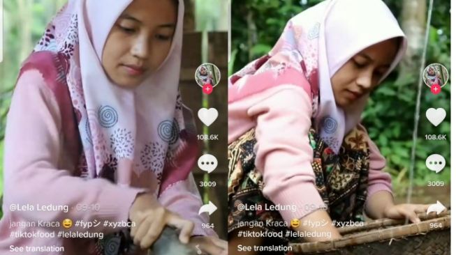 Lela Ledung, seleb Tik Tok. (TikTok/@LelaLedung)