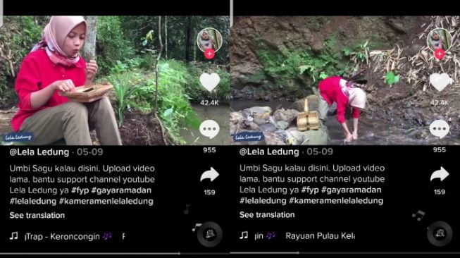 Lela Ledung, seleb Tik Tok. (TikTok/@LelaLedung)