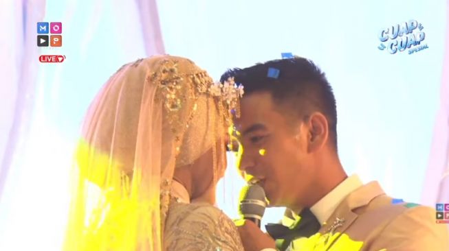 Momen pernikahan Ridho DA dan Syifa. [YouTube/MOP Channel]