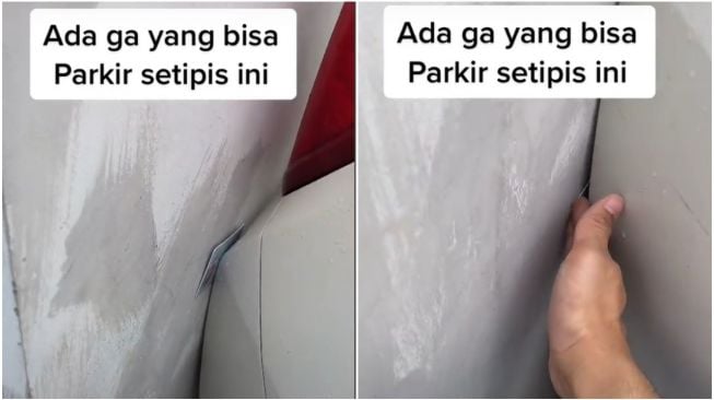 Pria Pamer Skill Parkir Mobil Tingkat Dewa, Cuma Kartu ATM yang Bisa Lewat