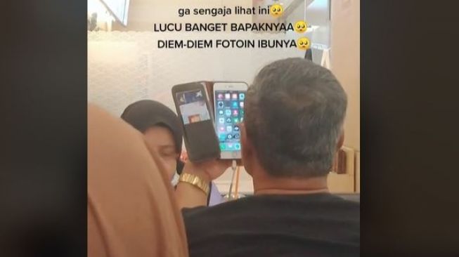 Pria Ini Diam-diam Memotret Istri saat Makan Berdua, Aksinya Bikin Ikut Baper