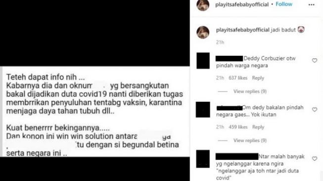 Fakta soal Rachel Vennya dinobatkan jadi duta Covid-19. (Instagram)