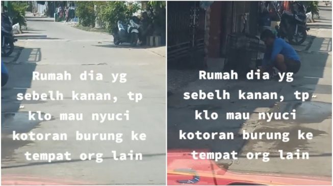 Wanita Geram Tetangga Bersihkan Kotoran Burung di Depan Rumah, Ditegur Malah Lebih Galak