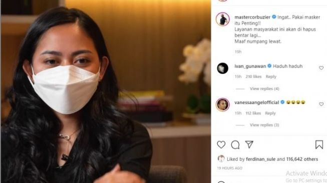 Potret Rachel Vennya Diunggahan Deddy Corbuzier: Ingat, Pakai Masker Itu Penting