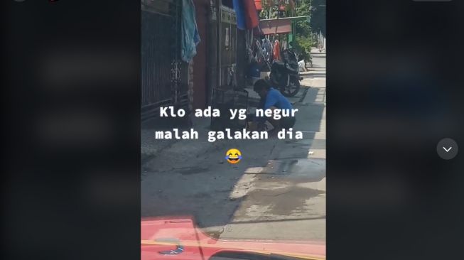 Wanita Geram Tetangga Selalu Bersihin Kotoran  Burung di Depan Rumah (TikTok)