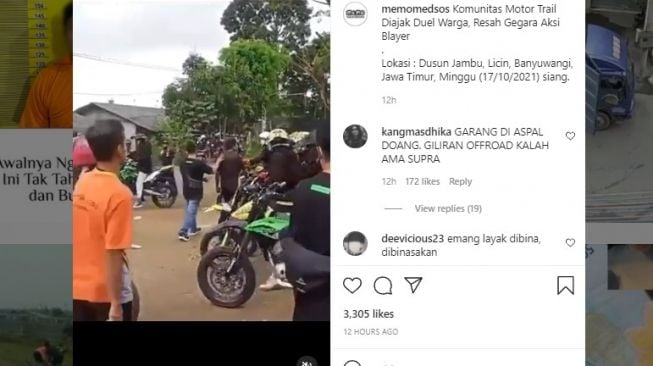 Tangkapan layar video. [Instagram/@memomedsos]