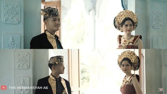 Momen pemotretan prewedding Azriel Hermansyah dan Sarah Menzel. (YouTube/The Hermansyah A6)