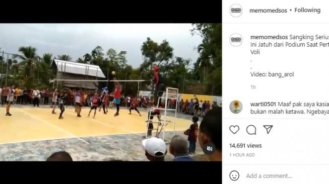 Tangkapan layar video. [Instagram/@memomedsos]