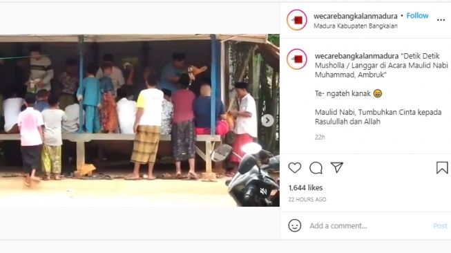 Viral Video Detik-detik Langgar di Madura Ambruk saat Acara Maulid Nabi SAW