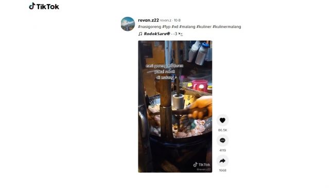 Tukang nasi goreng pakai robot, alasannya bikin jleb. [TikTok]