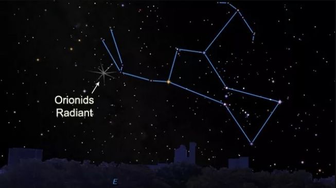 Pengamat langit dapat mulai mencari Orion rendah di langit timur sebelum fajar pada pagi hari di sekitar puncak, 20-21 Oktober. [Space.com]