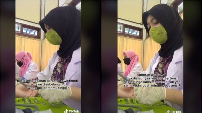 Viral Wanita Cek Tensi Mantan Pacar (tiktok.com/@putelza)