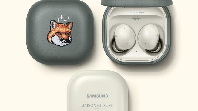 Samsung Galaxy Buds 2 Edisi Maison Kitsuné. [Samsung Indonesia]