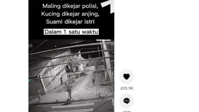 Momen Unik Viral, Tiga Adegan Kejar-Kejaran Dalam Satu Waktu Terekam CCTV