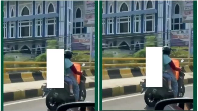 Emak-emak Bawa Dua Ember Naik Sepeda Motor, Cara Bawanya Disorot: Penuh Pengorbanan