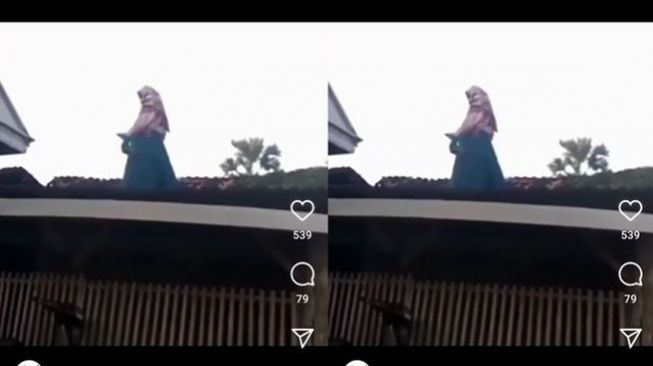 Viral di TikTok, Bocah Naik Joget di Atas Genteng Lalu Jatuh Malah Ditertawakan