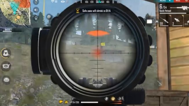 Tips meningkatkan bidikan dan rasio K/D di Free Fire Max, menggunakan sniper sesering mungkin. [YouTube/Badge 99]